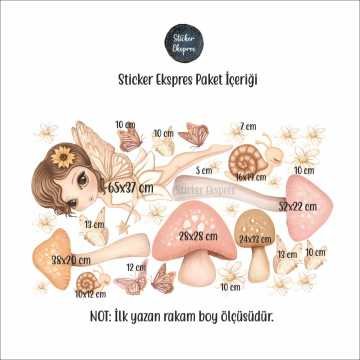 Doğa Perisi Çocuk Odası Sticker Seti