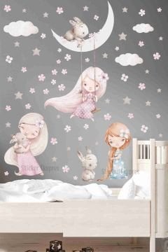 Masal Bahçesi Çocuk Odası Duvar Sticker Seti