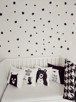 100 Adet 5 ve 3 cm Siyah Asimetrik Puantiye