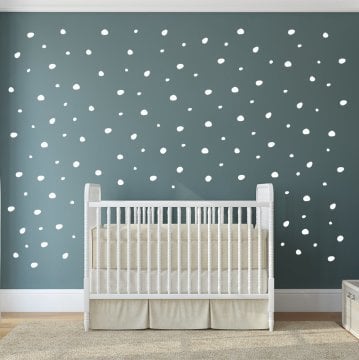 100 Adet 5 ve 3 cm Beyaz Asimetrik Puantiye