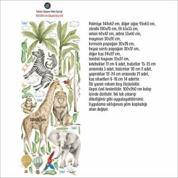 Tropikal Yaşam Çocuk Odası Sticker Seti