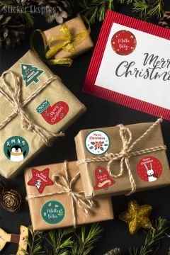 Mutlu Yıllar Happy New Year Sticker 4 Cm 36 Adet MY-1 Suya Dayanıklı Yeni Yıl Yılbaşı Etiketi