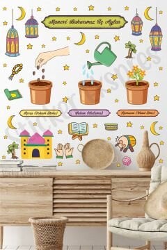 Üç Aylar Mega Set Recep Şaban Ramazan Cam Duvar Kapı Sticker Seti