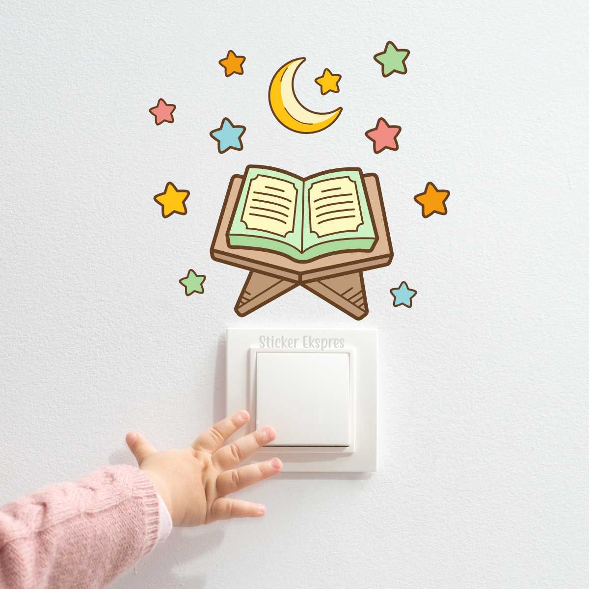 Kur'an Hilal Ve Yıldızlar R5 Ramazan Priz Üstü Sticker