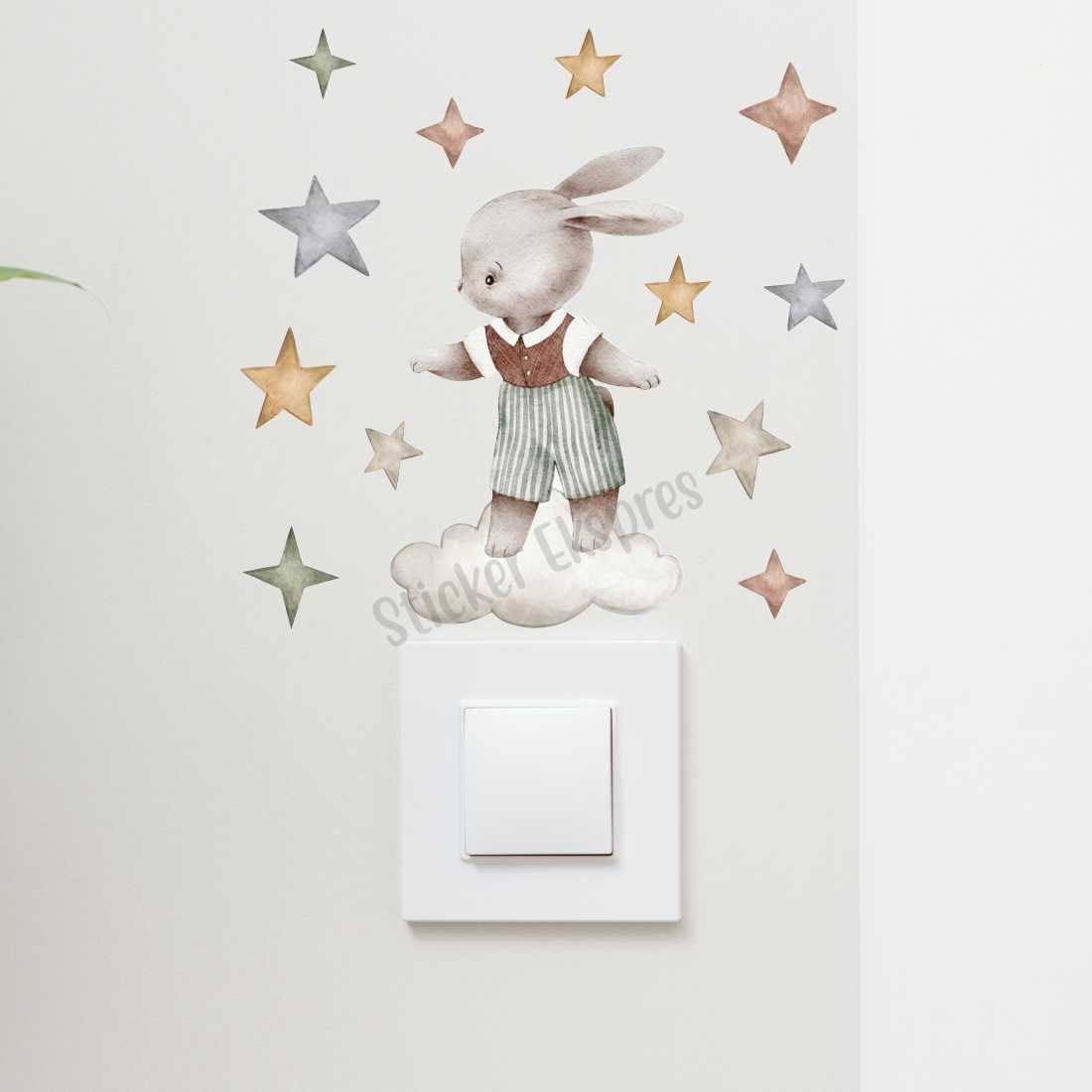 Tavşan T1 Çocuk Odası Priz Üstü Sticker