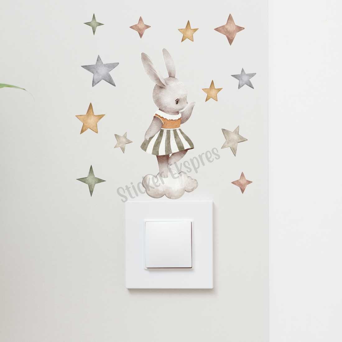 Tavşan T2 Çocuk Odası Priz Üstü Sticker
