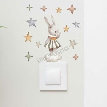 Tavşan T2 Çocuk Odası Priz Üstü Sticker