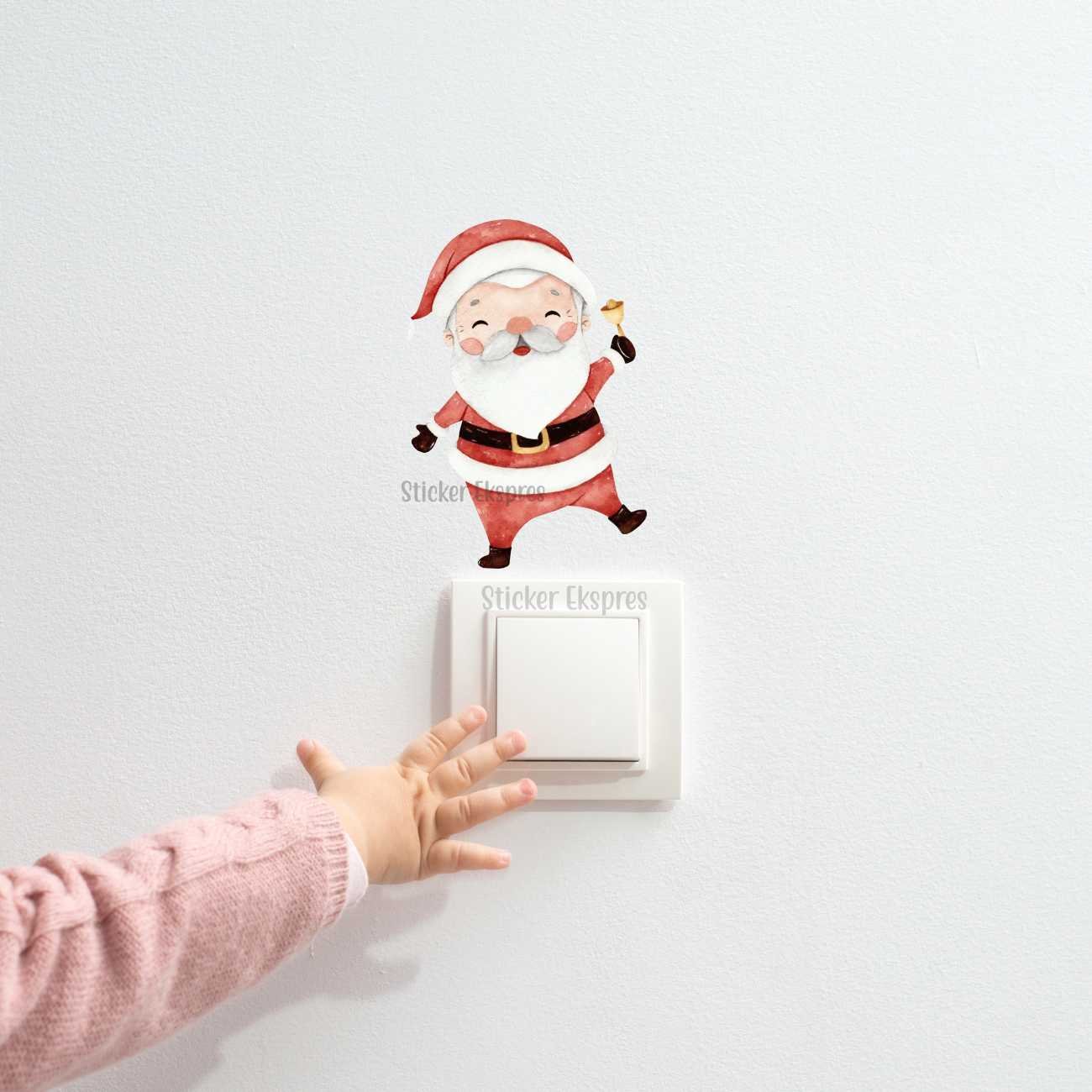 Yeni Yıl Noel Baba Yılbaşı Priz Sticker