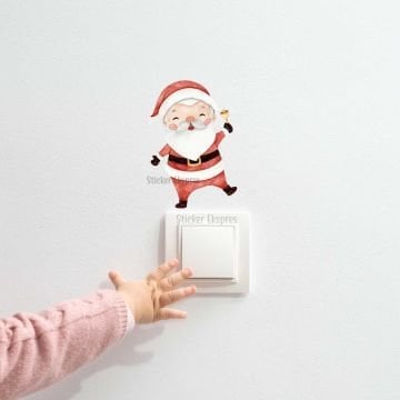 Yeni Yıl Noel Baba Yılbaşı Priz Sticker