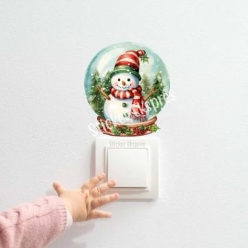 Kar Küresi K29 Yılbaşı Yeni Yıl Priz Sticker