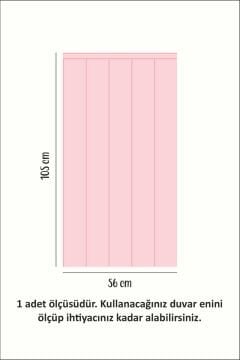 Çizgili Duvar Panel Folyosu, Ahşap Panel Görünümlü Duvar Sticker Açık Pembe