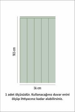 Çizgili Duvar Panel Folyosu, Ahşap Panel Görünümlü Duvar Sticker Soft Yeşil