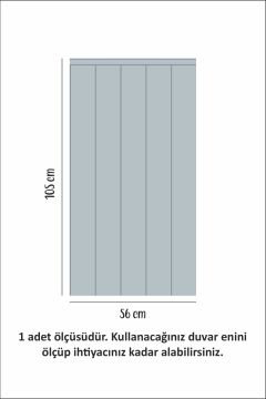 Çizgili Duvar Panel Folyosu, Ahşap Panel Görünümlü Duvar Sticker Soft Mavi