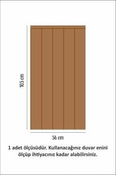 Çizgili Duvar Panel Folyosu, Ahşap Panel Görünümlü Duvar Sticker Kahverengi