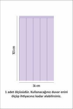 Çizgili Duvar Panel Folyosu, Ahşap Panel Görünümlü Duvar Sticker Lila