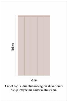 Çizgili Duvar Panel Folyosu, Ahşap Panel Görünümlü Duvar Sticker Soft Pembe