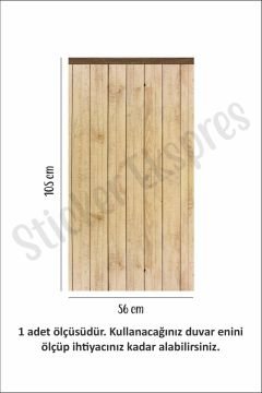 Doğal Ahşap Rengi Duvar Panel Folyosu, Ahşap Panel Görünümlü Duvar Sticker