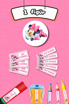Okul Etiketi Minnie Mouse Kalem Defter Etiketi Özel İsim Yazılabilen Etiket 245 Adet
