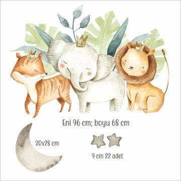 Arkadaş Safari Hayvanlar Sticker Set