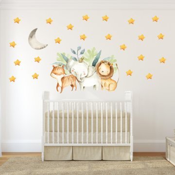 Arkadaş Safari Hayvanlar Sticker Set Sarı