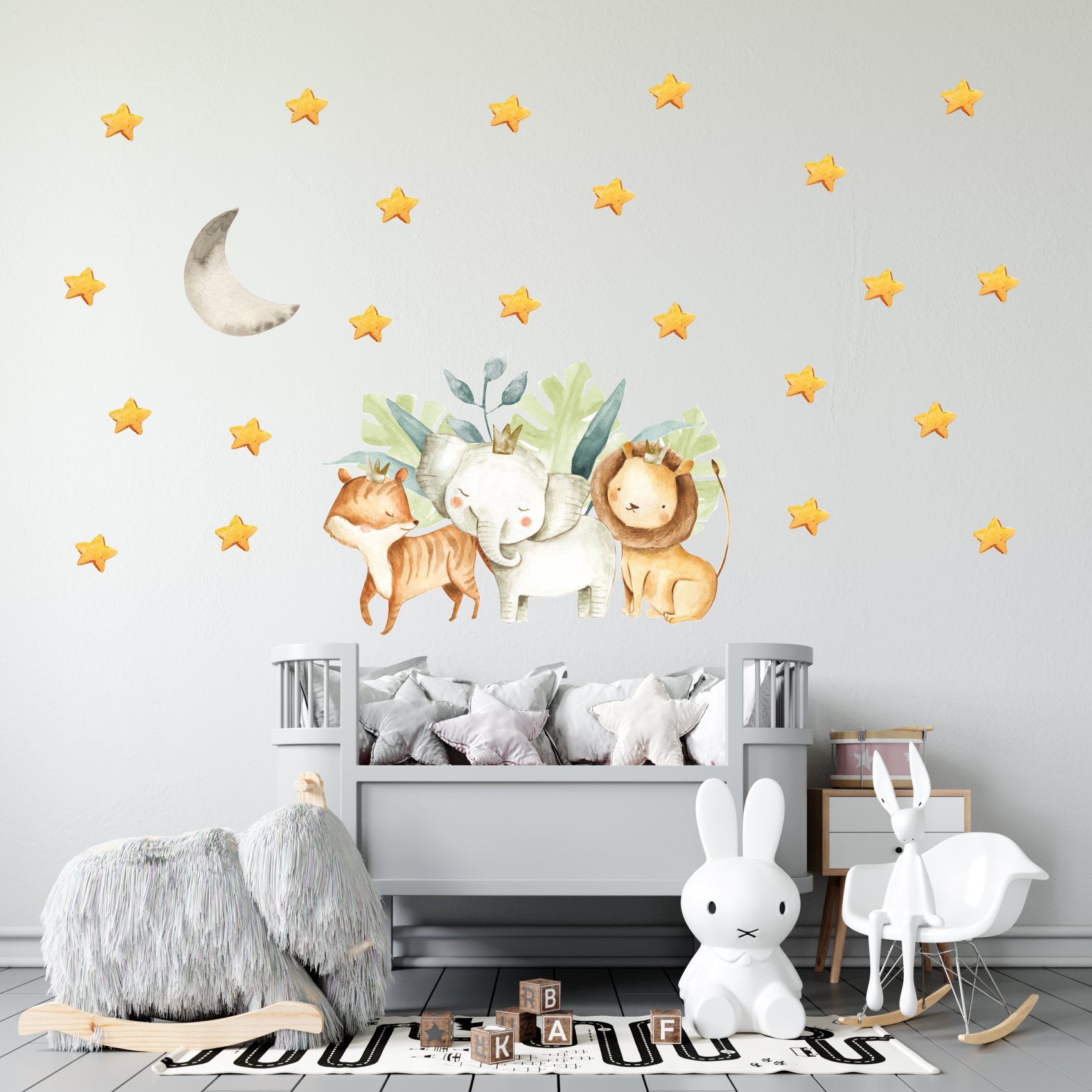 Arkadaş Safari Hayvanlar Sticker Set Sarı