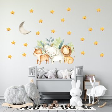 Arkadaş Safari Hayvanlar Sticker Set Sarı