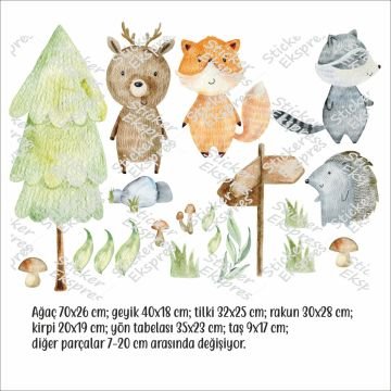 Orman Hayvanları Sticker Set 1