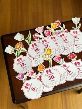 Ramazan Takvimi Lale Desenli, Hadis-i Şerifli Masa Takvimi, Ramazan Hediyesi