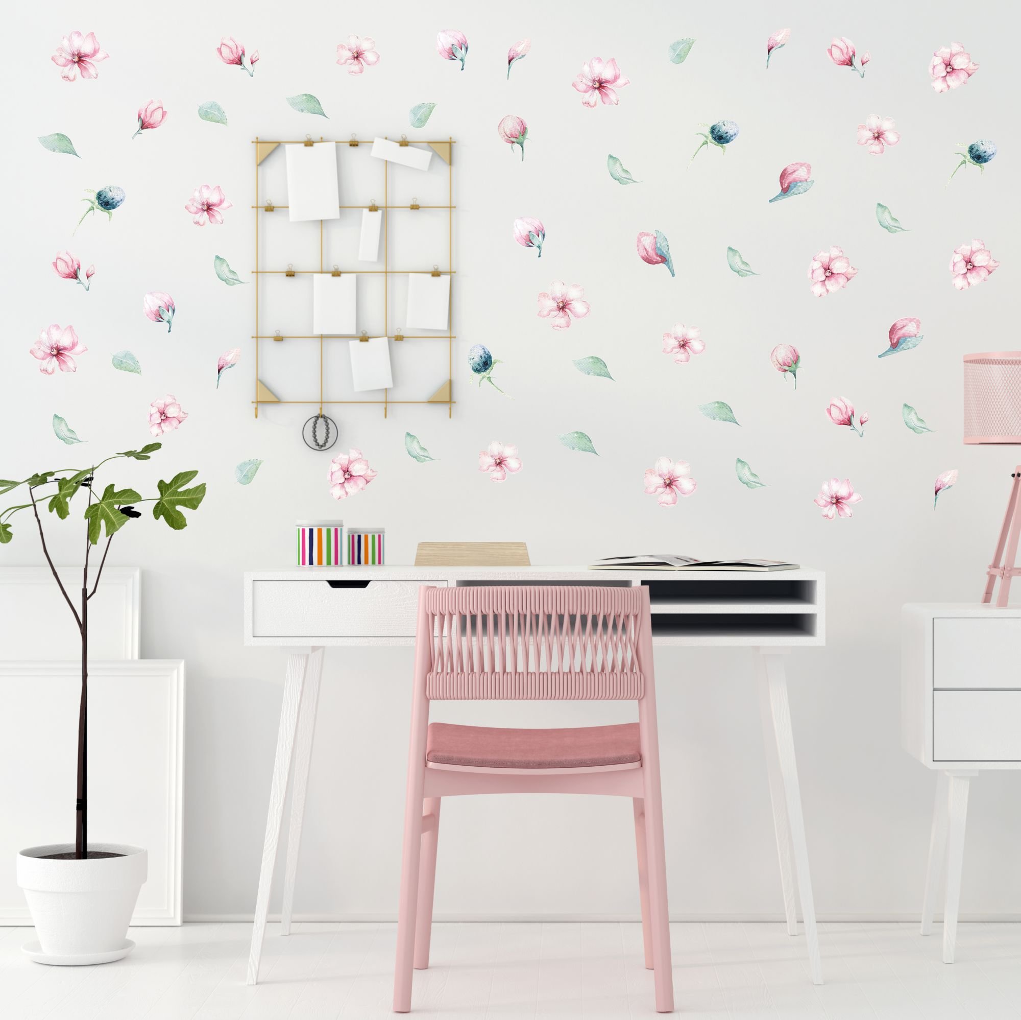 Çiçekler ve Tomurcuklar Sticker Set