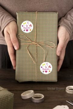 Şekerli İyi Bayramlar Etiketi Ramazan Bayramı Kurban Bayramı Sticker Suya Dayanıklı