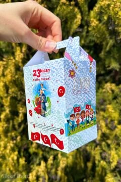 Büyük Boy 23 Nisan Hediye Kutusu 8 Adet Özel Tasarım Hediyelik Kutu Hediye Paketi