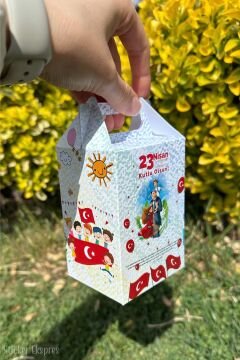 Büyük Boy 23 Nisan Hediye Kutusu 8 Adet Özel Tasarım Hediyelik Kutu Hediye Paketi
