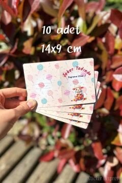 Bayram Harçlık Tebrik Kartı 10 Adet Kurban Bayramı Hediye Kartı Bayram Hediyesi