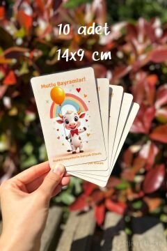 Bayram Harçlık Tebrik Kartı 10 Adet Kurban Bayramı Hediye Kartı Bayram Hediyesi