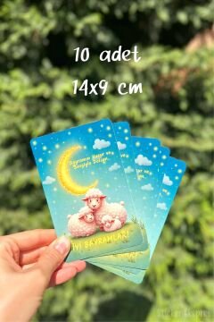 Bayram Harçlık Tebrik Kartı 10 Adet Kurban Bayramı Hediye Kartı Bayram Hediyesi