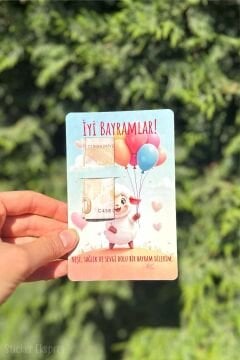 Bayram Harçlık Tebrik Kartı 10 Adet Kurban Bayramı Hediye Kartı Bayram Hediyesi