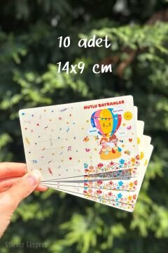Bayram Harçlık Tebrik Kartı 10 Adet Kurban Bayramı Hediye Kartı Bayram Hediyesi