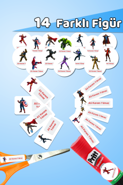 Okul Etiketi Marvel Avengers Kalem Defter Etiketi Özel İsim Yazılabilen Etiket 245 Adet