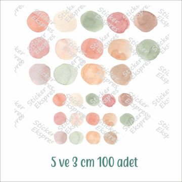 Nature Suluboya Puantiye Set 5 ve 3 cm