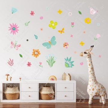 Rengarenk İlkbahar Sticker Set