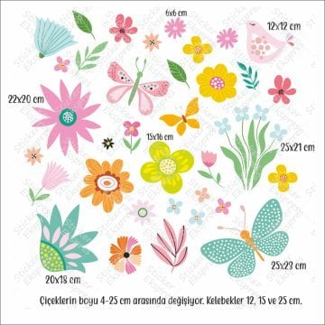 Rengarenk İlkbahar Sticker Set