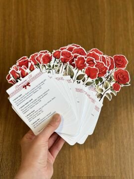 Büyük Boy Kırmızı Gül Temalı Çiçekli Ramazan Takvimi - 30 Günlük Ramazan Takvimi Ramazan Süsleri