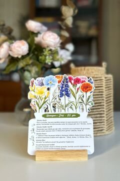 Büyük Boy Çiçekli Ramazan Takvimi - 30 Günlük Ramazan Masa Takvimi Ramazan Süsleri Ramazan Hediyesi