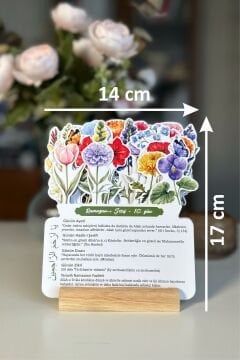 Büyük Boy Çiçekli Ramazan Takvimi - 30 Günlük Ramazan Masa Takvimi Ramazan Süsleri Ramazan Hediyesi