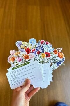 Büyük Boy Çiçekli Ramazan Takvimi - 30 Günlük Ramazan Masa Takvimi Ramazan Süsleri Ramazan Hediyesi