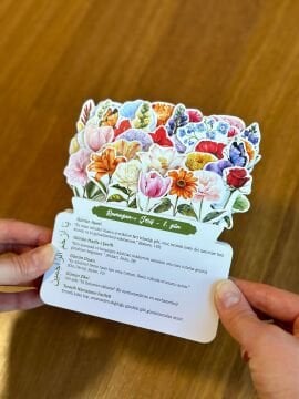 Büyük Boy Çiçekli Ramazan Takvimi - 30 Günlük Ramazan Masa Takvimi Ramazan Süsleri Ramazan Hediyesi