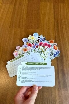 Büyük Boy Çiçekli Ramazan Takvimi - 30 Günlük Ramazan Masa Takvimi Ramazan Süsleri Ramazan Hediyesi