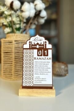 Dua Ve Zikirli Ramazan Takvimi - 30 Günlük Ramazan Masa Takvimi Ramazan Süsleri