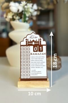 Dua Ve Zikirli Ramazan Takvimi - 30 Günlük Ramazan Masa Takvimi Ramazan Süsleri