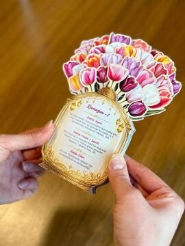 Ramazan Takvimi Lale Temalı Çiçekli - 30 Günlük Ramazan Masa Takvimi Ramazan Hediyesi